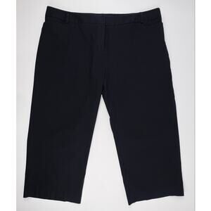 Relativity Cropped Pants Womens 20W Black Cotton Chino Stretch